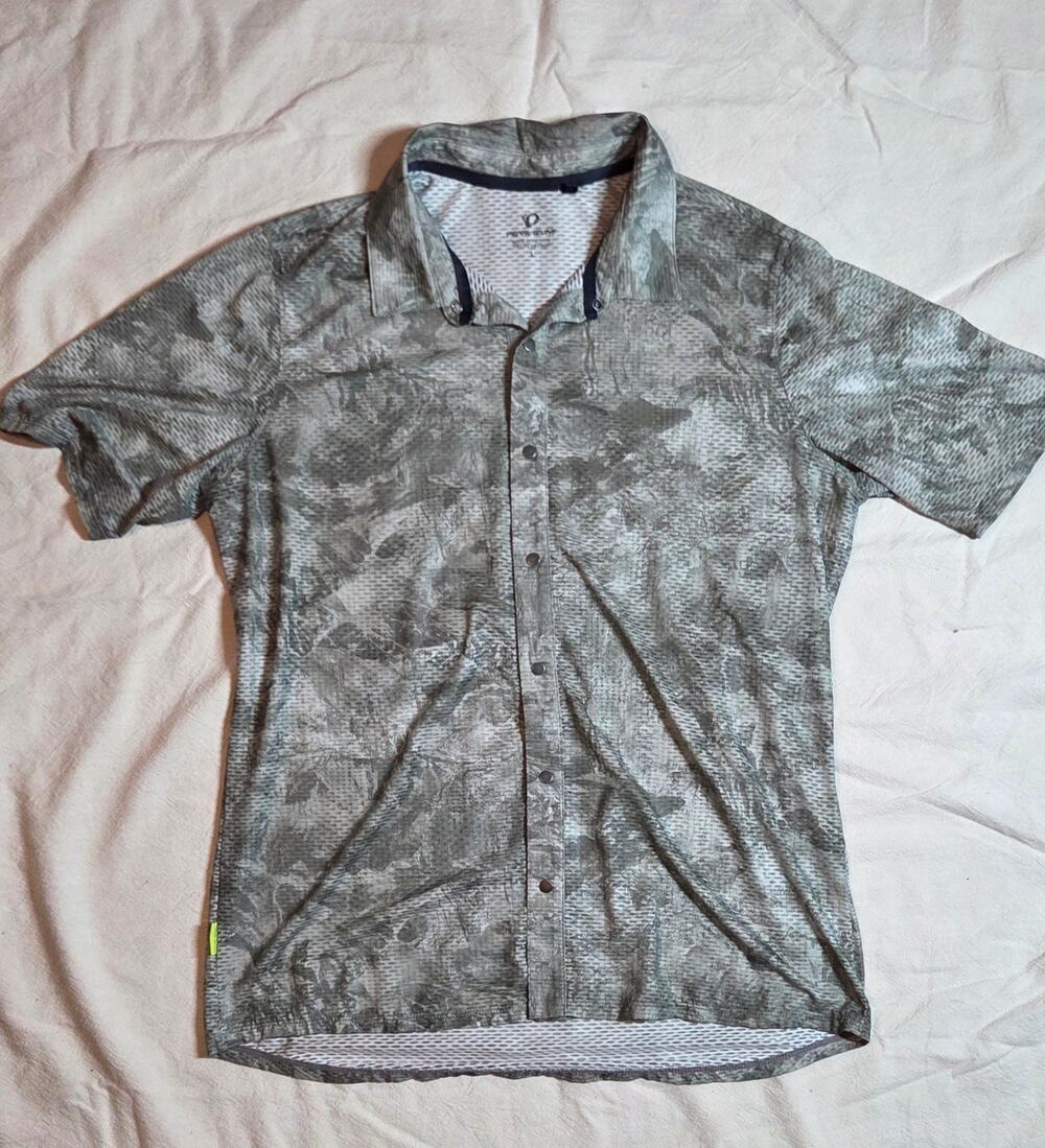 Pearl Izumi Men's Canyon Tech Snap Cycling Jersey – Camo Pattern – Size L